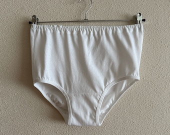 NOS Cuecas de Algodão Vintage Cuecas Femininas Brancas Cuecas de Algodão Branco Cuecas Femininas Brancas