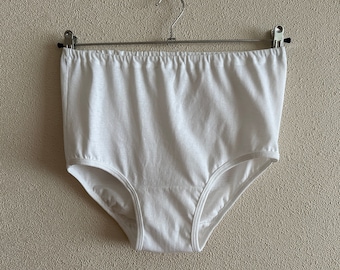 NOS Vintage Cotton Briefs White Womens Underwear White Cotton Underpants White Women's Briefs