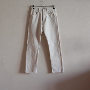 White Denim Pants Vintage Denim Pants Ivory Jeans Pants Boho Hippie Jean Trousers Size W 38, L 30