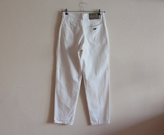 White ARMANI Pants Women Men Pants White Cotton P… - image 3