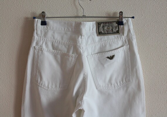 White ARMANI Pants Women Men Pants White Cotton P… - image 4