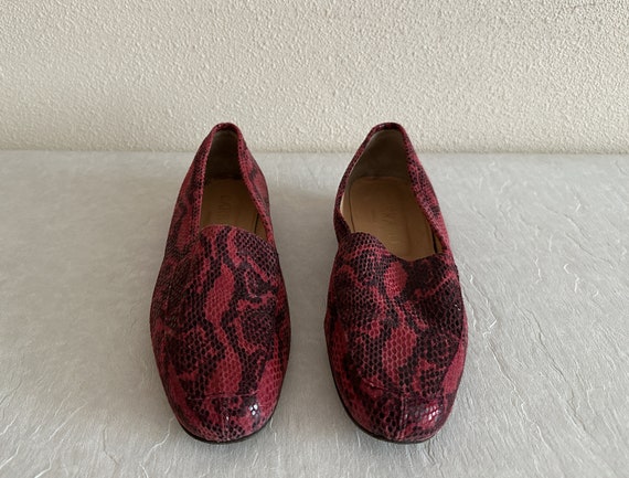 Carraro Venezia Shoes Vintage Loafers Snakeskin L… - image 5