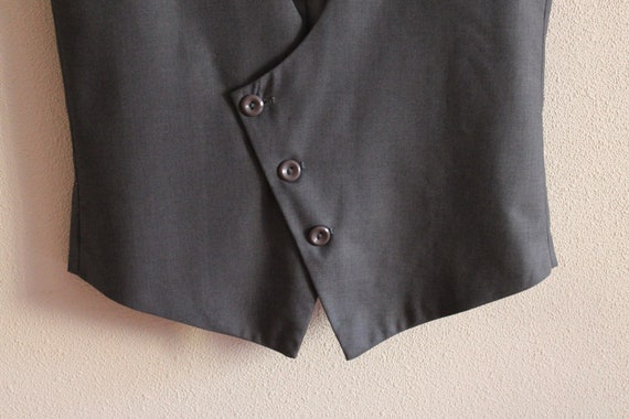 Men's Vest Grey Vest Gray Mens Vest Grey Steampun… - image 3