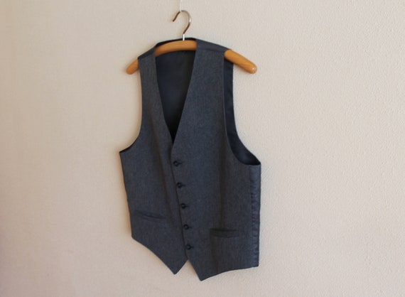 Men's Vest Grey  Mens  Vest Grey Vest Formal Gray… - image 3