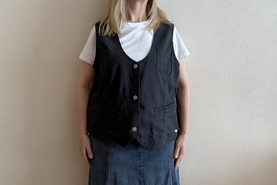 Women's Vest Grey Vest Gray Womens Vest Steampunk… - image 4