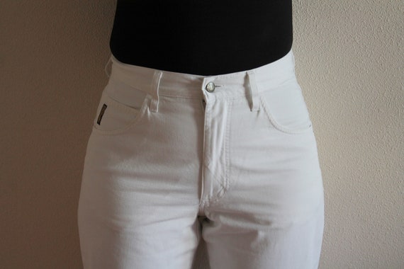 Giorgio Armani Giorgio Armani Women's White Cupro Pants - Stylemyle