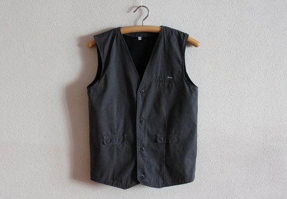 Mens Vest Gray Vest Grey Men's Vest Gentlemen's Ve