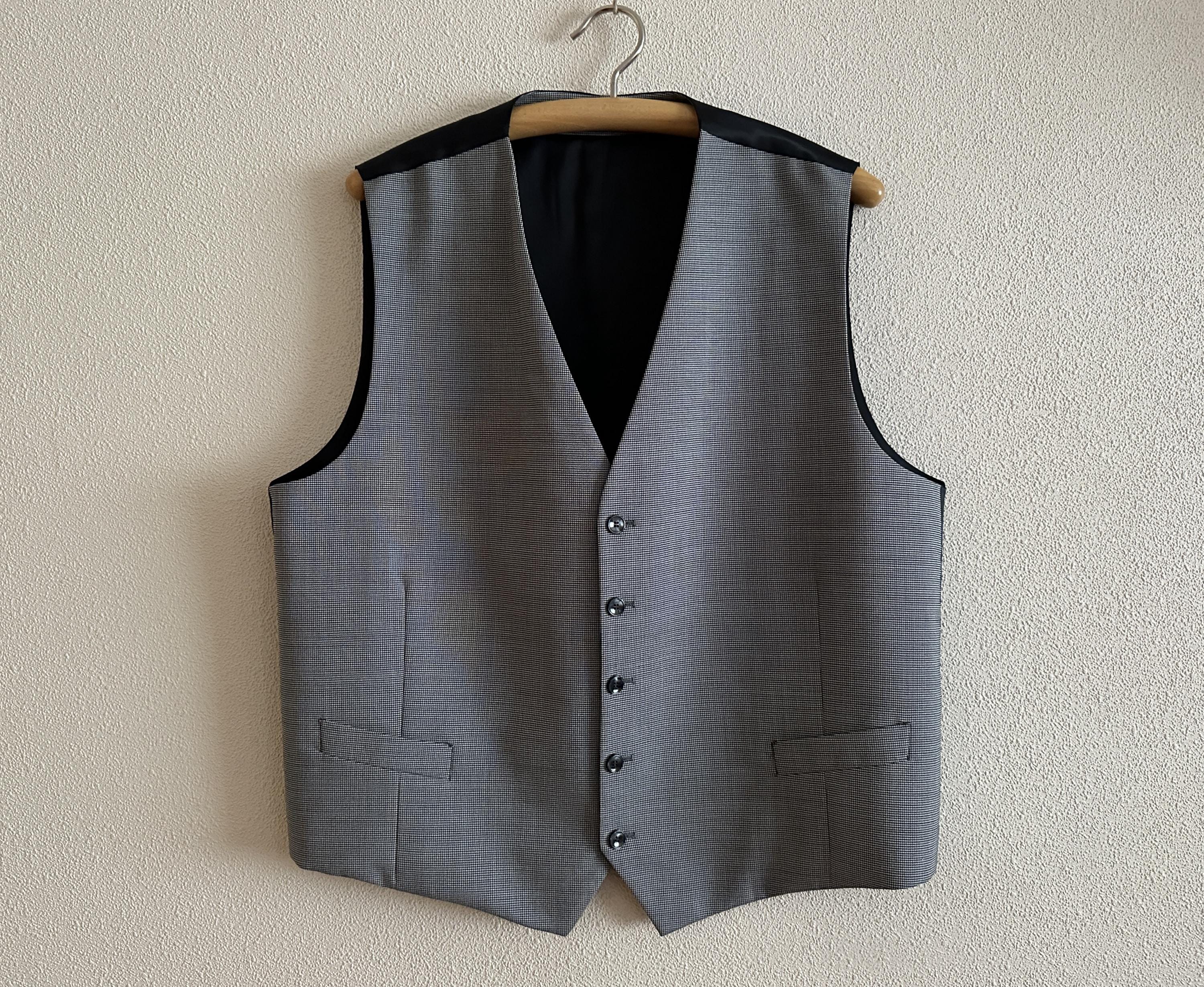 grey wool dress vest ASOS Design - Slim Suit Vest - Men - Wool/Polyester/Spandex - Chest 44 Regular US