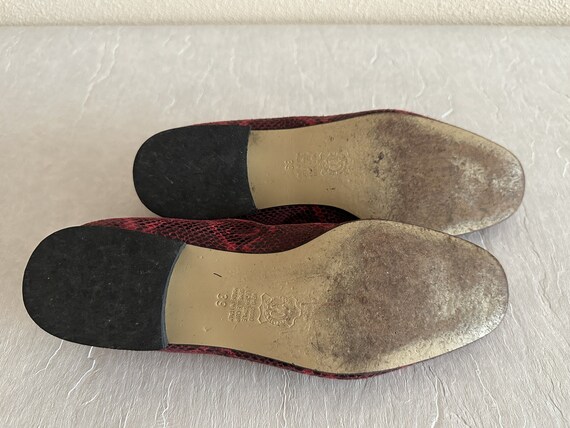 Carraro Venezia Shoes Vintage Loafers Snakeskin L… - image 8