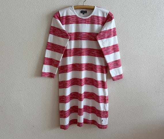 Ratia Striped Cotton Dress Red & White Long Sleeve 100% Cotton Size 160 -  Etsy