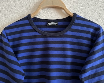 Kinder MARIMEKKO Top Kinder Nautik Shirt Langarm Top Blau Schwarz Gestreift Matrosen Bluse Marine Baumwolle Jersey T-Shirt Größe 130
