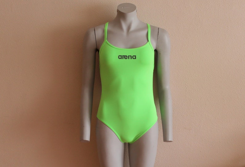 neon green bathing suit one piece