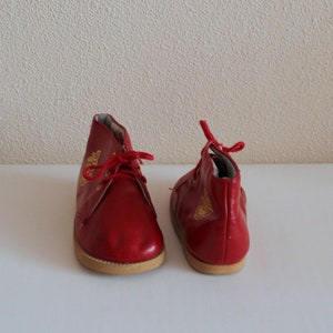 Soviet Baby Shoes Children's Boots Made in the USSR Shoes Red Leather Shoes Kids Shoes Vintage Children Shoes image 5