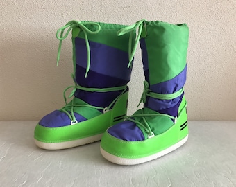 Buy Vintage Moon Boots Winter Boots Retro Snow Boots Colorblock