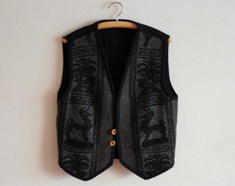 Men's Vest Black Vest Black Mens Vest Steampunk Classic Formal Waistcoat Gentlemen's Edwardian Victorian Classic Fitted Romantic