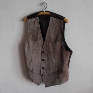 Mens Vest Suede Vest Mens Suede Vest Mens Leather Vests Brown Genuine Leather Vest Gentlemen's Vest Formal Waistcoat Country image 4