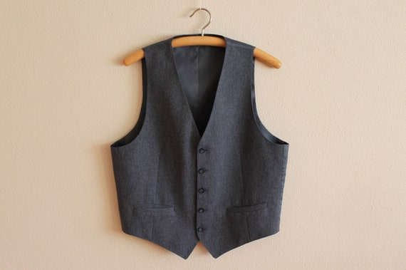 Men's Vest Grey Mens Vest Grey Vest Formal Gray