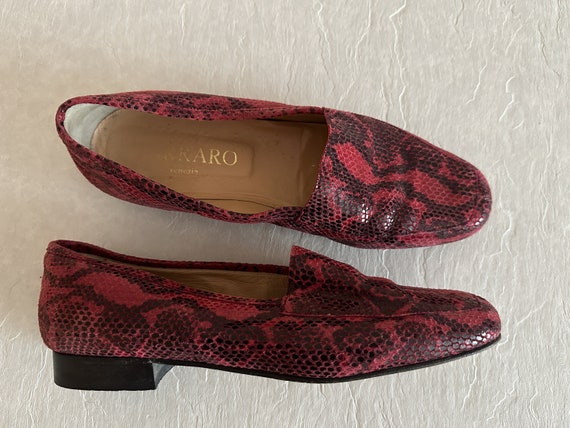 Carraro Venezia Shoes Vintage Loafers Snakeskin L… - image 10