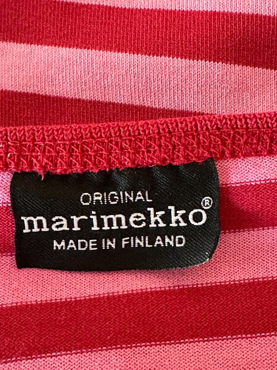 MARIMEKKO シャツ 長袖 ストライプ トップス ピンク ストライプ