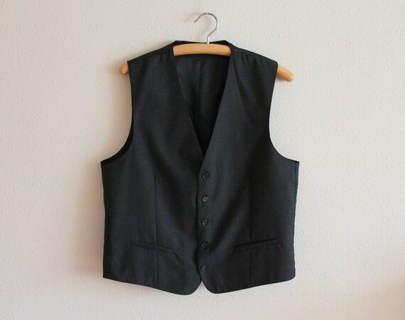 Men's Vest Grey Vest Gray Mens Vest Formal Gray Ge