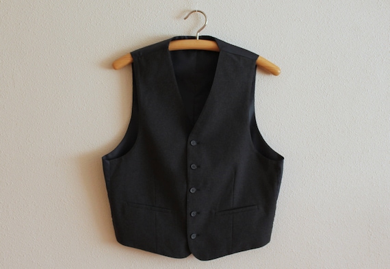 Mens Vest Reversible Vest Black Grey Mens Vest For