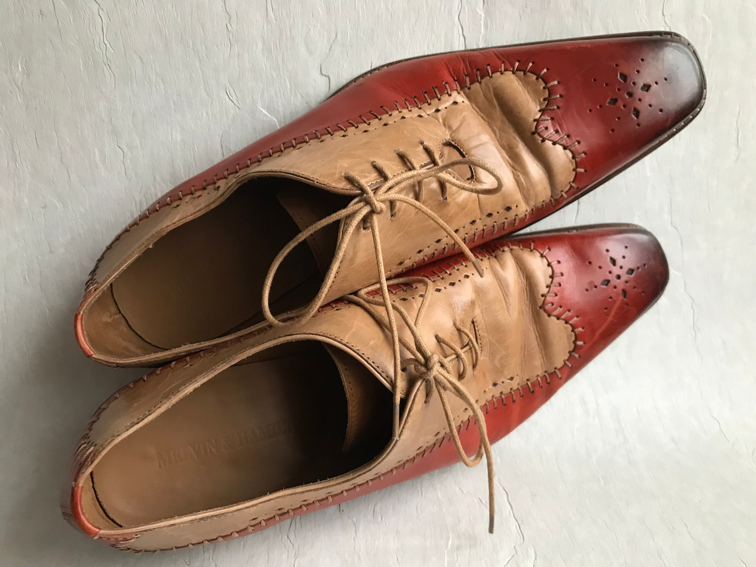Melvin Hamilton Zapatos para hombre Cuero marr n Zapatos para