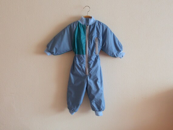 Vintage Kids Snow Suit 80s 90s Baby One Piece Ski Sui Gem