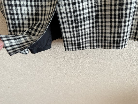 Vintage Skirt White Black Plaid Skirt Midi Pencil Skirts Checkered High Waist Knee Length Lined Office Wear Plus Size Extra Large Etsy UK