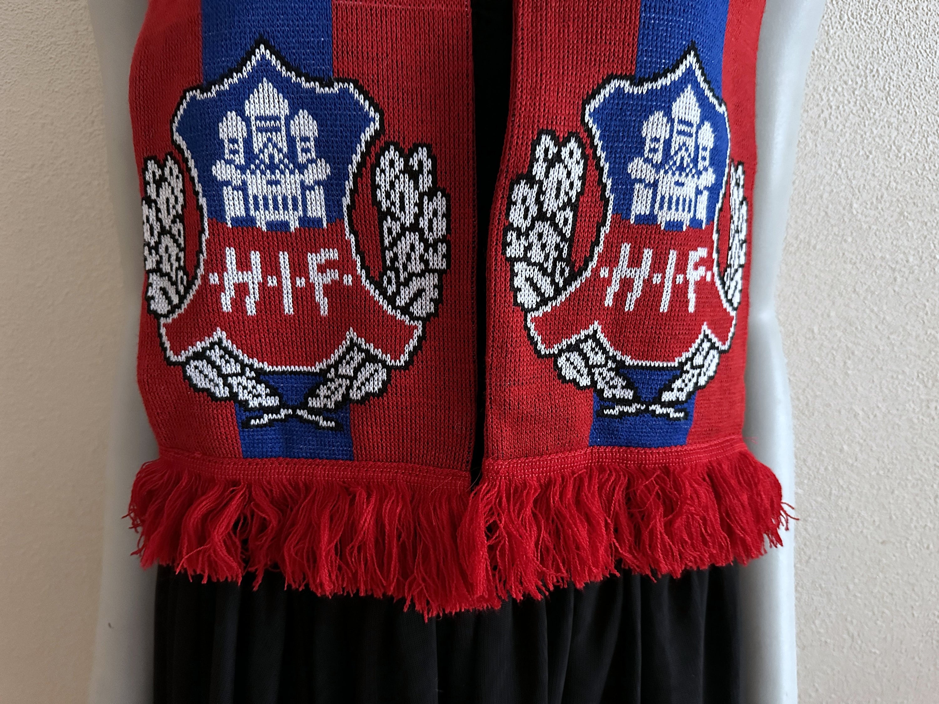 Écharpe Fan De Football Rosenborg Norvège - Rare - Noir Et Blanc 150x17cm