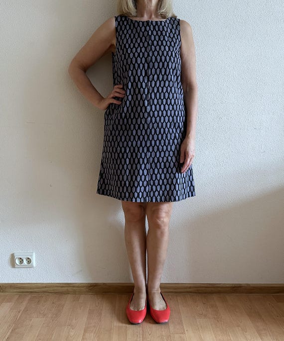 MARIMEKKO マリメッコ ワンピース グレー ブラック ピック スオム柄