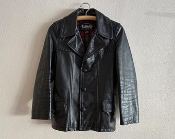 Vintage Schott Single Rider Highwayman Style Brown Leather Jacket