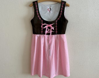 Dirndl Dress Sleeveless Oktoberfest Trachten Alpen Style Austrian Bavarian Dress National Costume