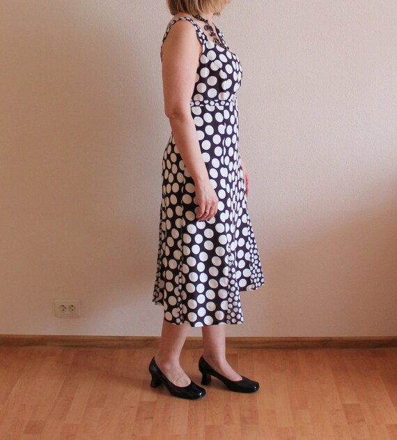 Linen Dress Vintage Dress Polka Dot Linen Dress W… - image 4