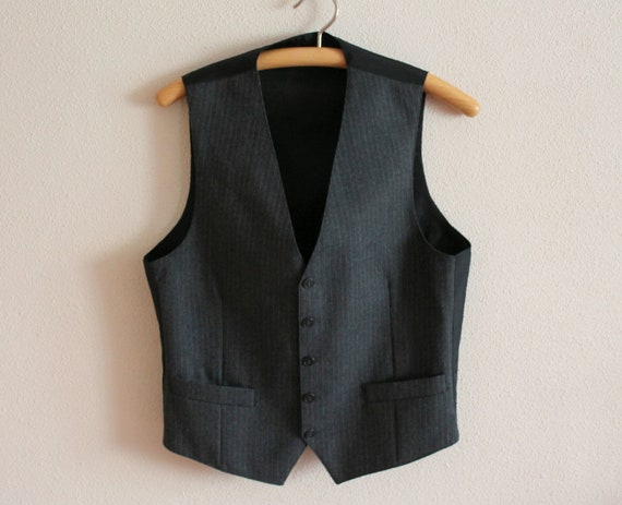 Men's Vest Grey Vest Gray Mens Vest Grey Waistcoat