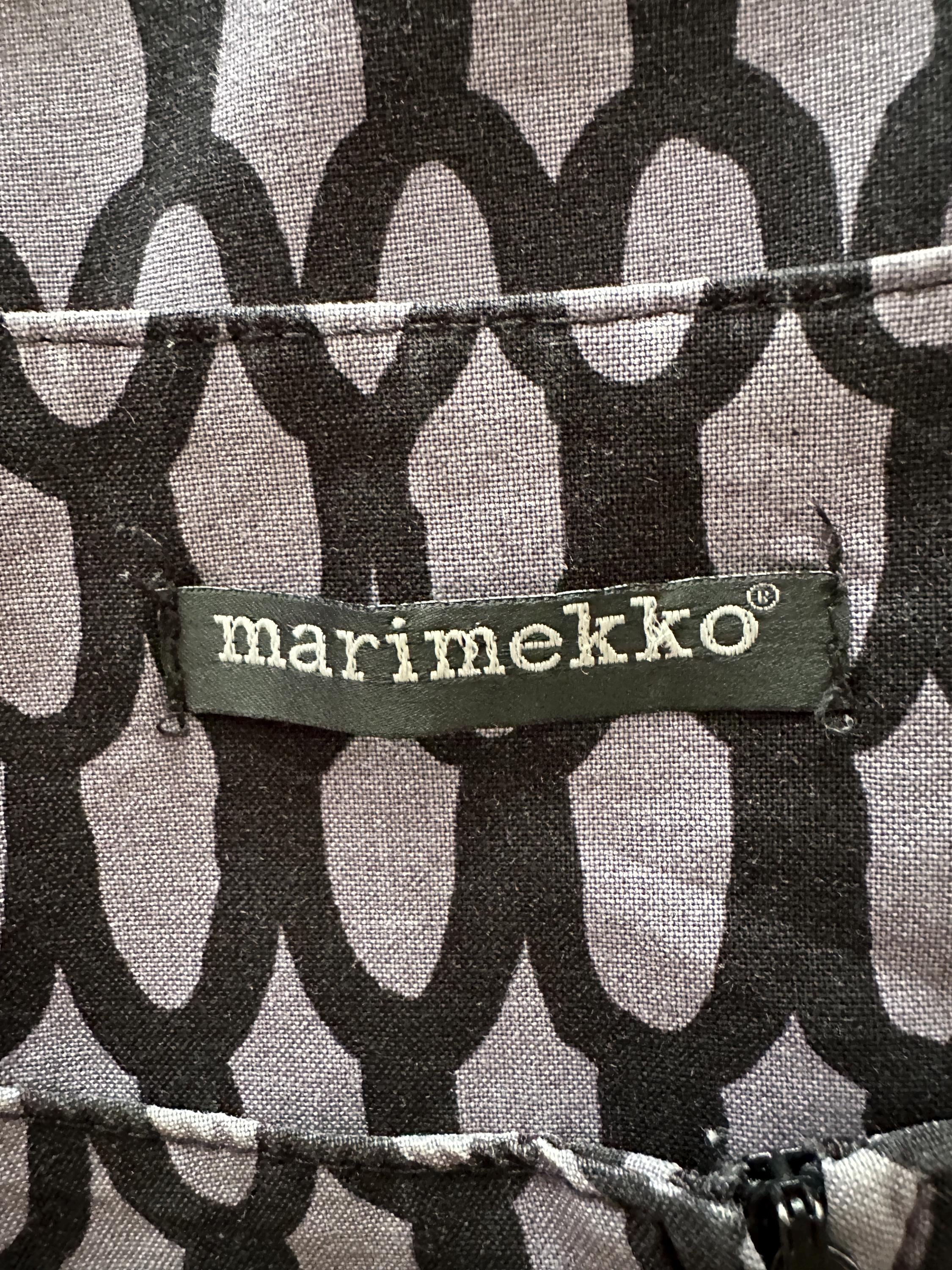 マリメッコ スオム シャツ 黒 グレー marimekko（Tシャツ(長袖⁄七分 