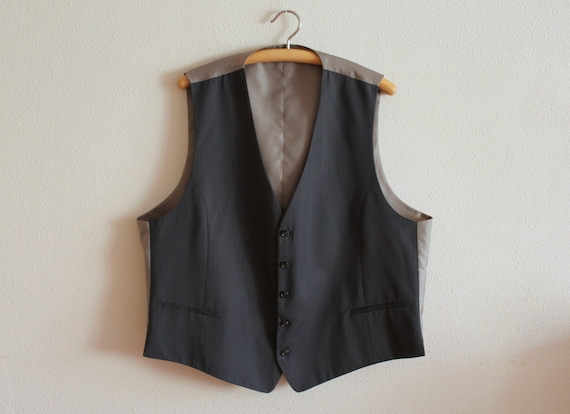 Mens Vest Grey Vest Gray Mens Vest Formal Gray Gen