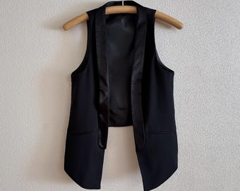 ladies black dress vest Open Front Women Vest Sleeveless Jacket Black Womens Waistcoat color pop
