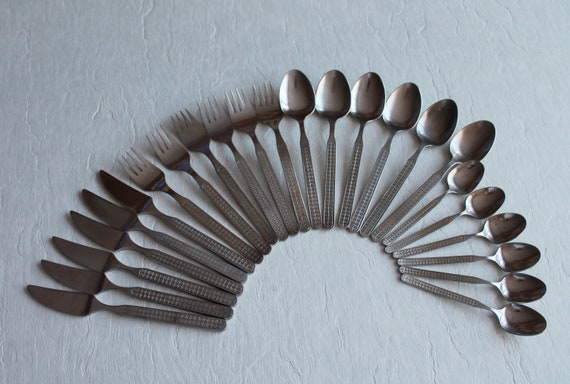 vintage 硝子のカトラリー6個 イギリス製シルバースプーン 6本セット ティースプーン コーヒー