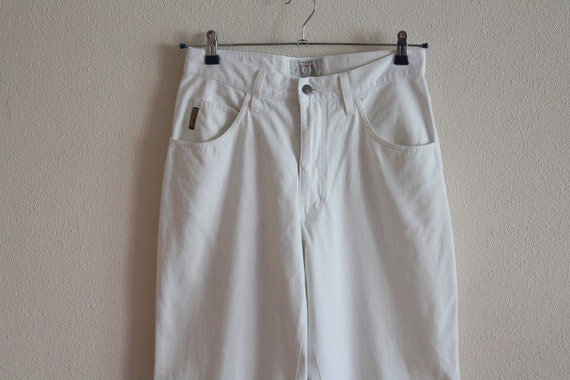 White ARMANI Pants Women Men Pants White Cotton P… - image 2