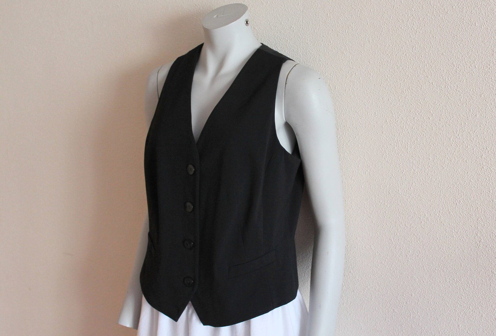 Women's Vest Black Vest Black Women Vest Formal Fitted Etsy