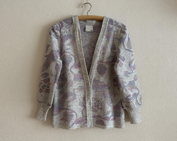 Vintage KRISS Cardigan Knitted Sweden Cardigan Scandinavian Design Women's Blazer Wool Blend Lady Jacket Made in Sweden