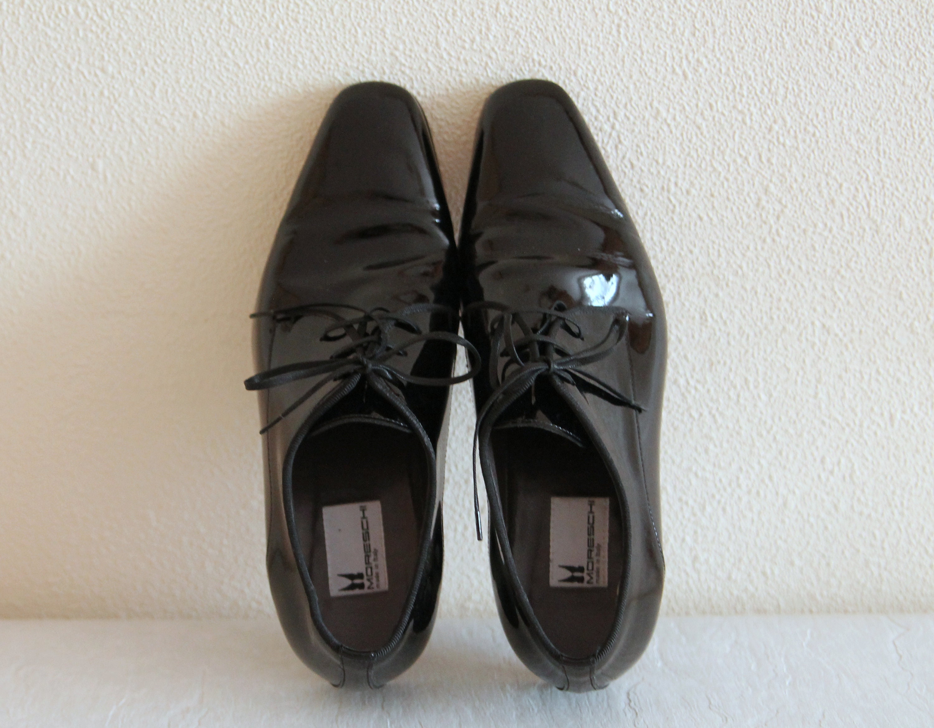 Moreschi mens oxford resort shoes 8.5 black luxury suede leather Lace Up Moreschi Brushed leather Oxford shoes - Black - Men|041367162 main image 3