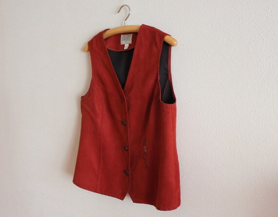 Women's Dirndl Vest Terracotta Dirndl Waistcoat E… - image 4