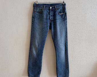 Pantalones vaqueros vintage Levi's 501 W 32 L 32 Levi Strauss 501, pantalones vaqueros azules, pantalones vaqueros americanos