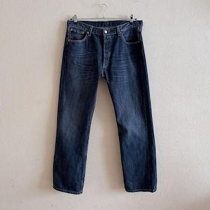Levi Strauss 501 W 36 L 30 Levi&#39;s Original Jeans High Waist Men&#39;s Dark Blue Denim Grunge Pants Americana Jeans Trousers
