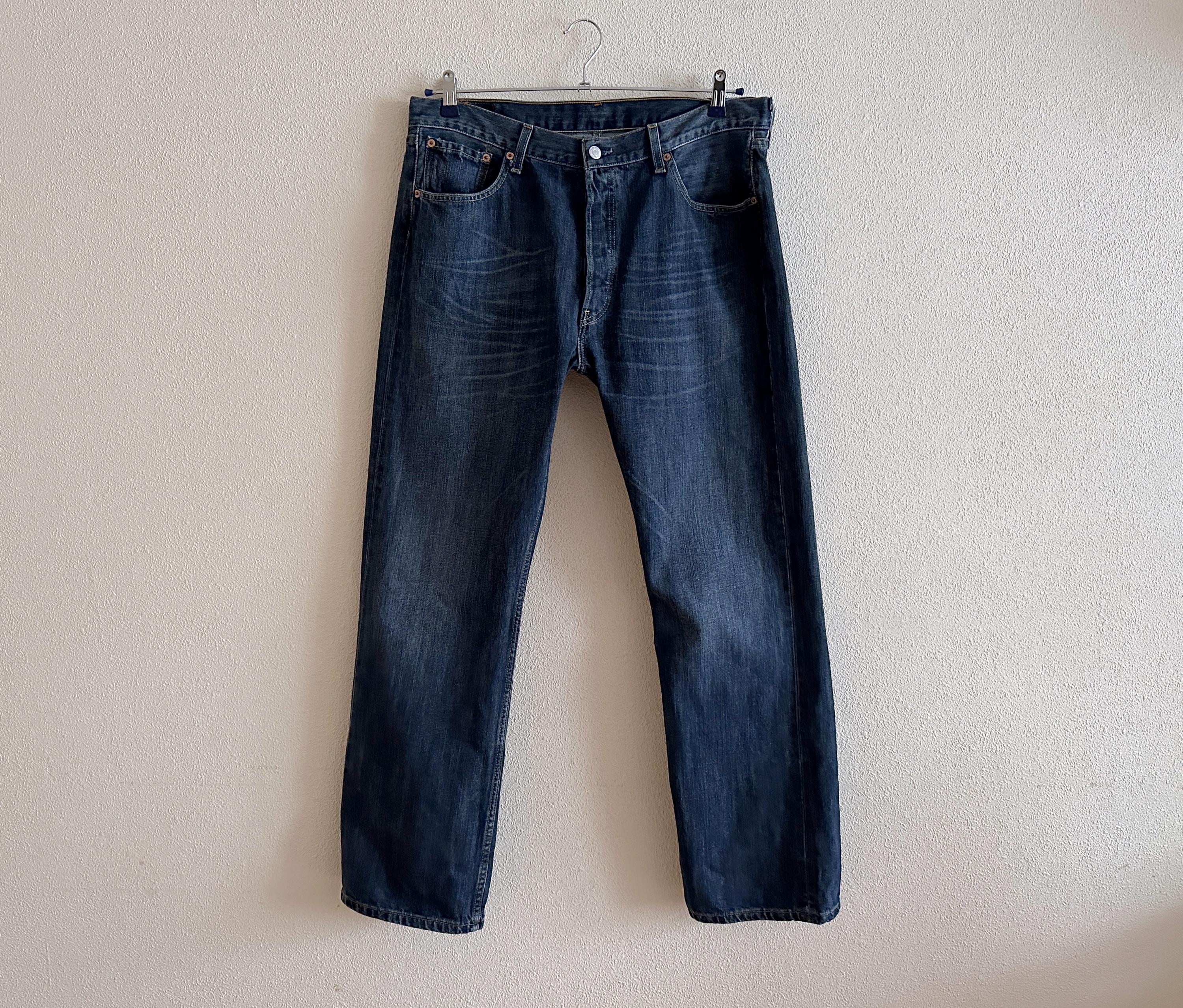 Levi Strauss 501 W 36 L 30 Levi's Original Jeans High Waist Herren Dark Blue Denim Grunge Hose Americana Jeans Hose