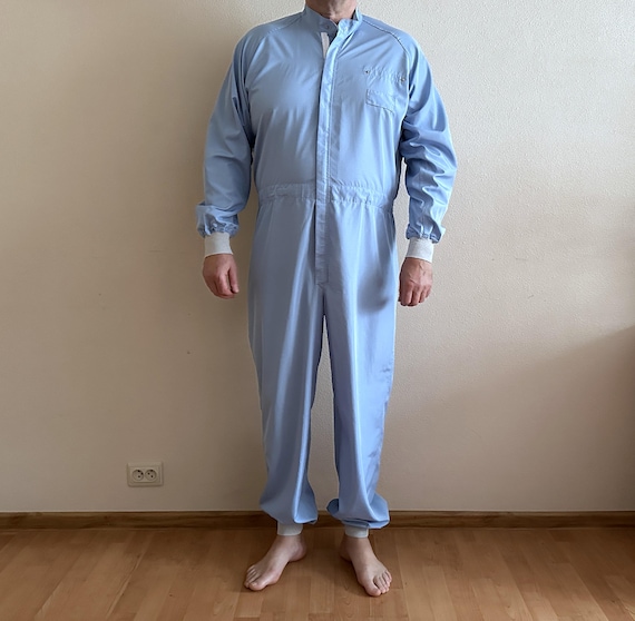 Vintage Blue Medical Coverall Jumpsuit Quantus Unisex Workwear