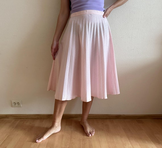 Blush pink metallic skirt hotsell