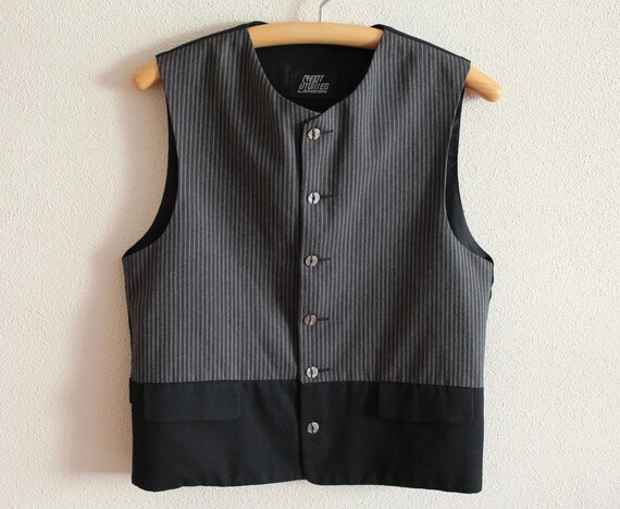 Mens Vest Black Vest Gray Mens Vest Grey Gentlemen