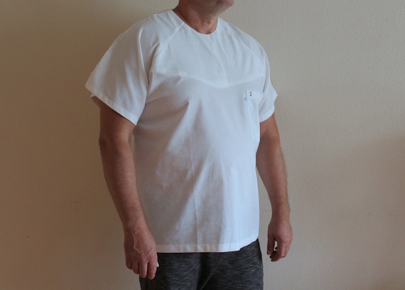 Vintage Scrubs White Scrubs Men Doctor Clothes Medical Uniform Hospital Scrubs Extra Large Size